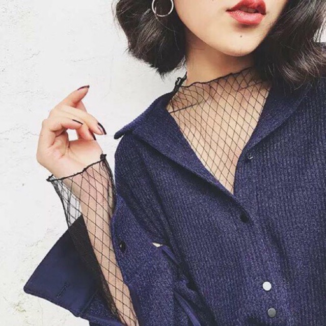 Áo lưới trong suốt áo ren xuyên thấu Quảng Chầu hàng dệt, ôm body sexy 9 kiểu mới lạ | BigBuy360 - bigbuy360.vn