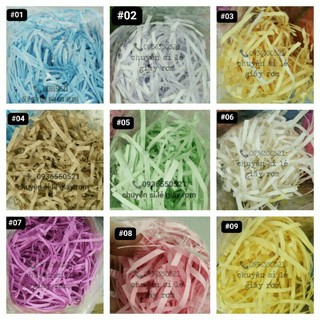 50g giấy rơm giấy vụn lót hộp quà