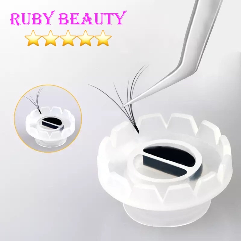 Nút tạo fan siêu nhanh kiêm đựng keo nối mi (100 nút)