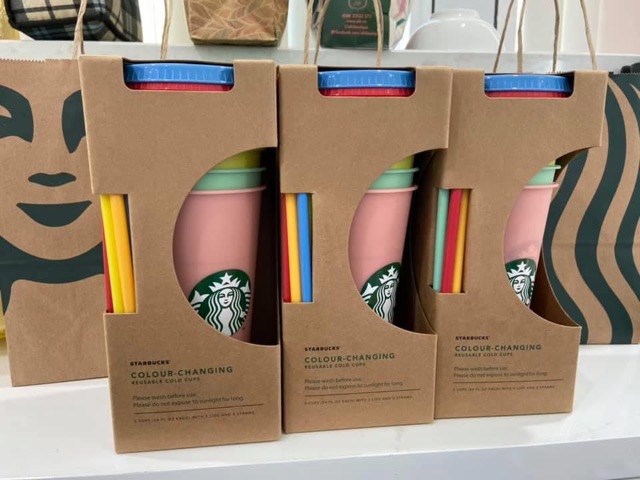 Ly nhựa đổi màu Starbuck - Colour Changing - Reusable cold cups - 100% chính hãng