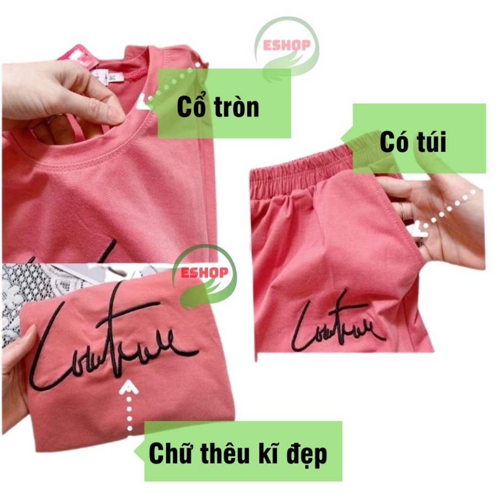 Đồ bộ nữ đồ bộ mặc nhà ngủ đẹp dễ thương trung niên bigsize quần lửng ngố thể thao big size đi chơi mùa hè ESHOP AD02