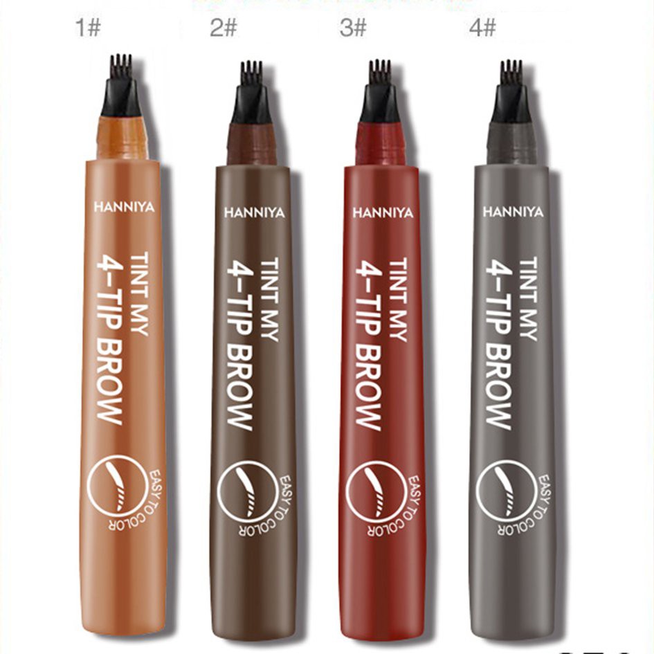 Bút Xăm Chân Mày TINT MY 4-TIP BROWN ❤️💖𝑭𝑹𝑬𝑬𝑺𝑯𝑰𝑷 💖❤️ Bút Điêu Khắc Vẽ Chân Mày, Siêu Bền Màu Lâu Trôi