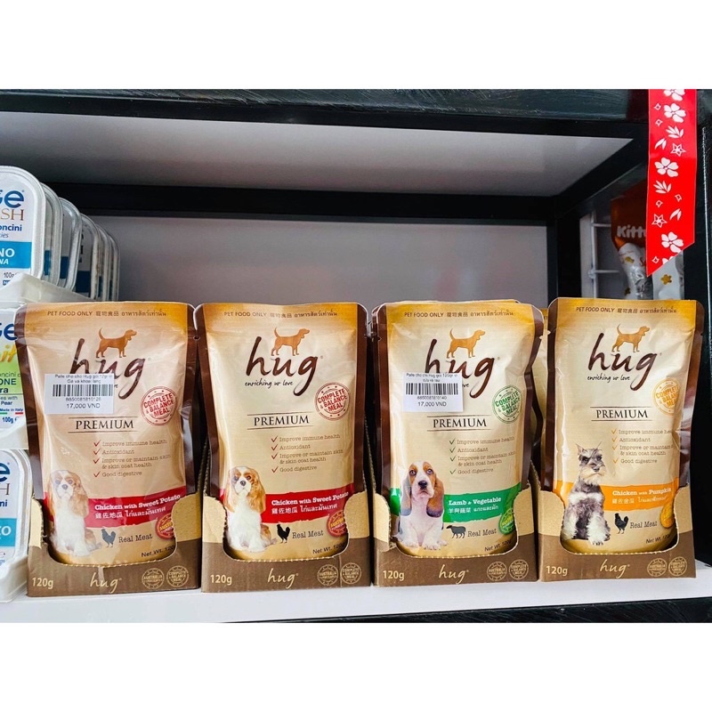 Thức ăn Pate cho chó trưởng thành Hug 120g