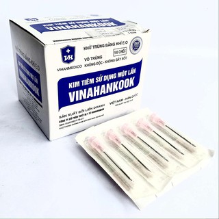 ĐẦU KIM TIÊM/KIM LẤY THUỐC VINAHANKOOK HỘP 100 CÁI TỪ SỐ 18 20,23
