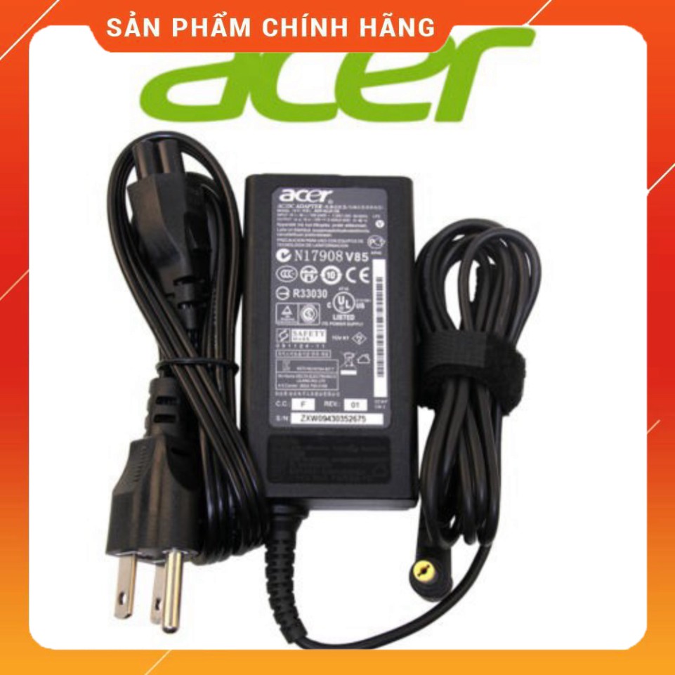 (Chính Hãng) Sạc Laptop Acer 19V–3.42A – 65W (Adapter Acer 19V – 3.42A – 65W) Kèm dây nguồn