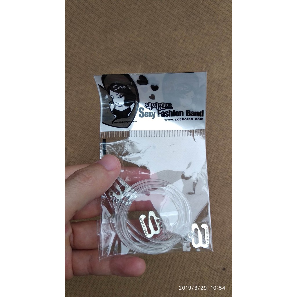 2 đôi dây áo lót trong suốt sợi dẹt, sợi bún