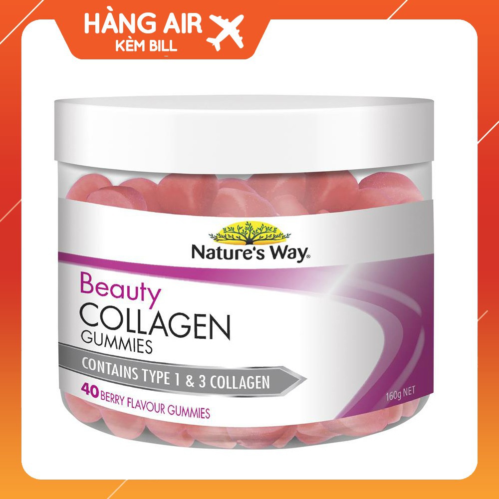 Kẹo dẻo chống lão hóa da, đẹp da cải thiện sắc đẹp của bạn - Nature’s Way Beauty Collagen Gummies 40 viên của Úc