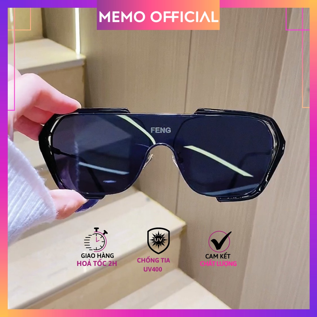 Gọng kính râm Feng MEMO cao cấp chống tia UV400 dáng vuông độc đáo, kiểu dáng thời trang dễ đeo-FENG1