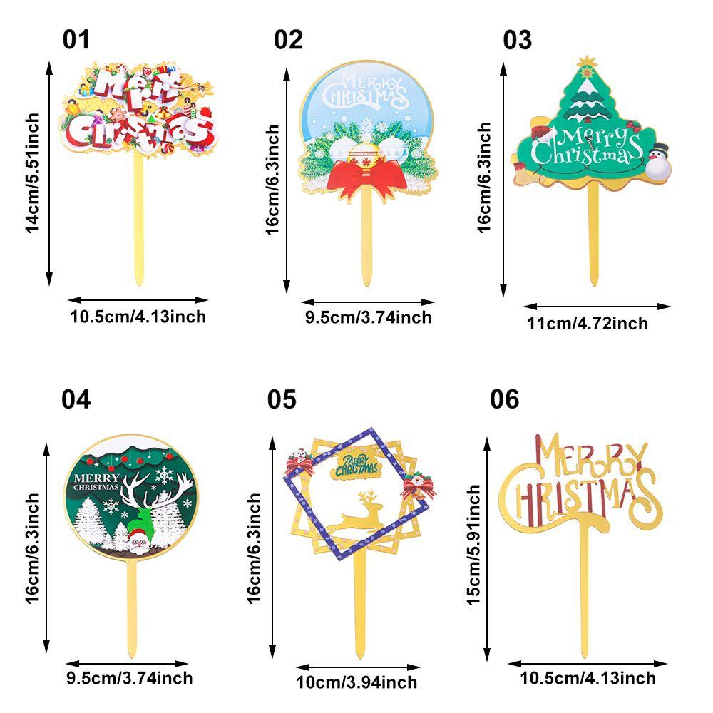 YNATURAL Phụ Kiện Trang Trí Bánh Kem Chữ Merry Christmas