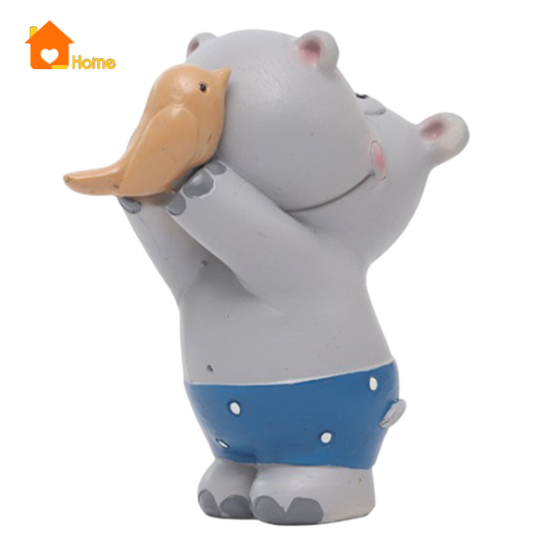 Đồ trang trí Con Hà Mã Bằng Nhựa Resin Trang Trí Bánh Kem