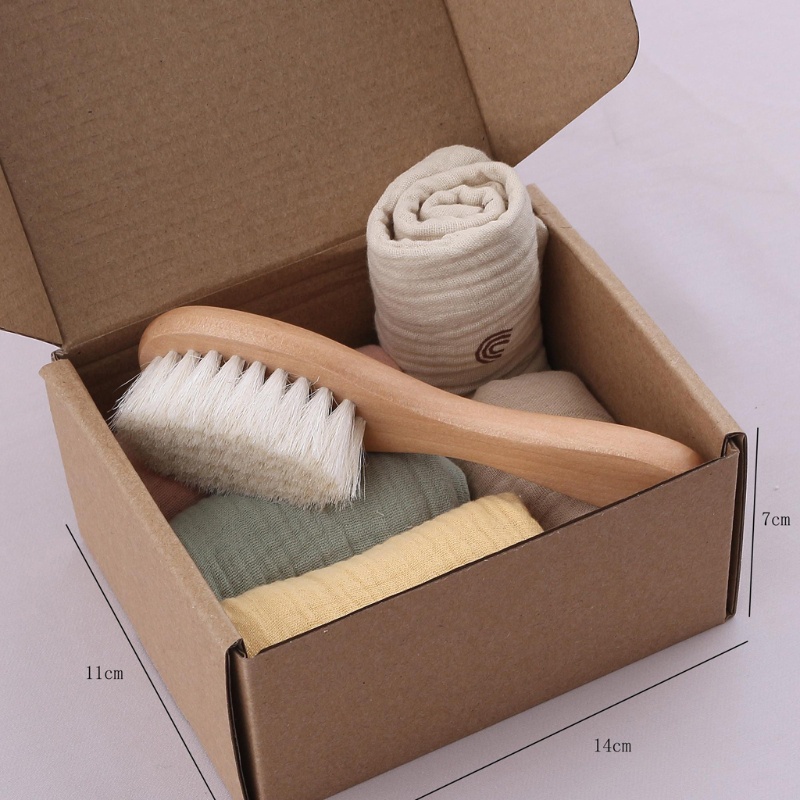 Lược Vải Cotton Mềm Mại Thấm Hút Tốt Hỗ Trợ Massage Đầu Cho Bé Sơ Sinh