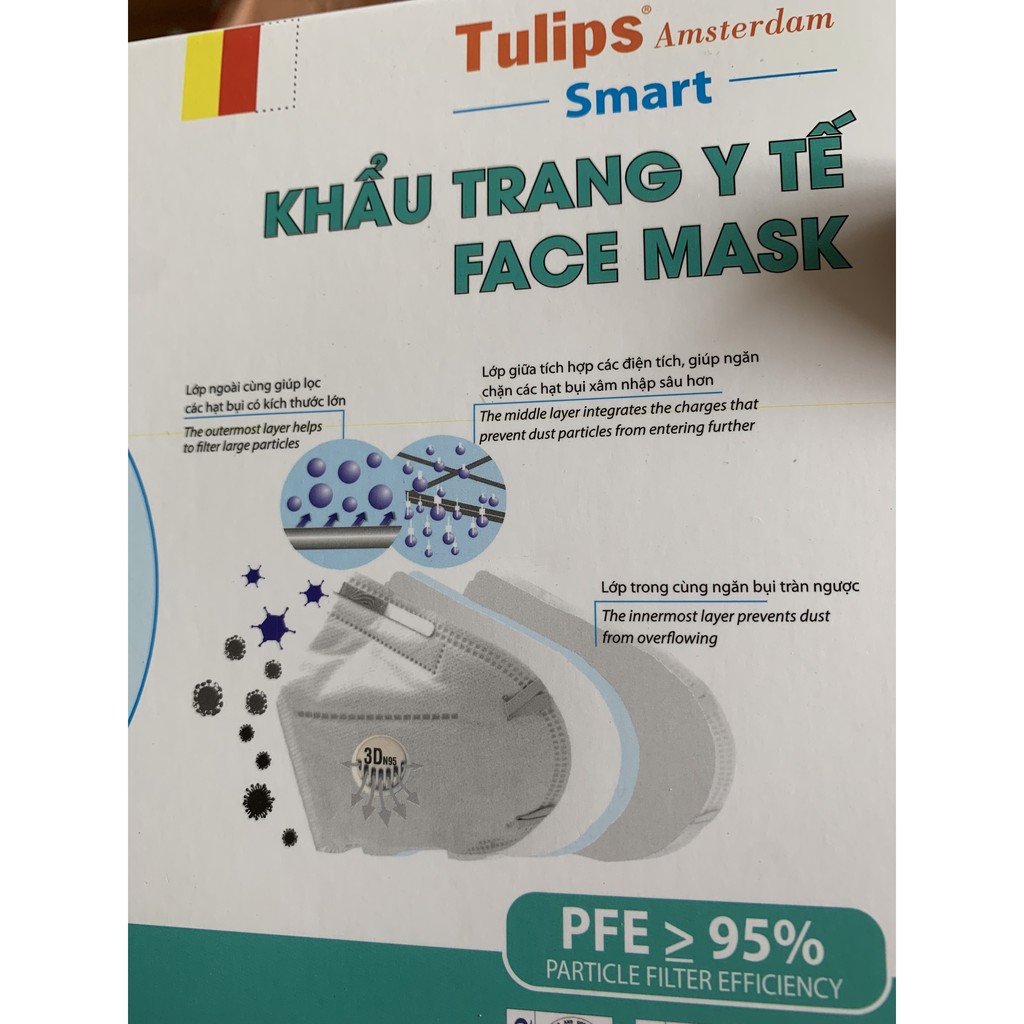 [Bán lẻ CHÍNH HÃNG 3DN95] Khẩu trang 3D N95 Lọc Bụi Siêu Mịn PM2.5 Có Van Thở, sử dụng được nhiều lần