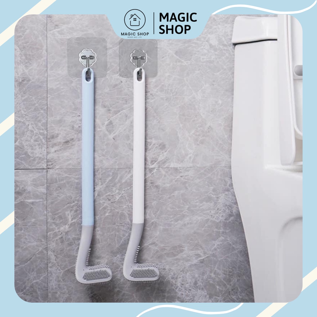 Chổi Cọ Toilet Silicon Mẫu Mới 2021 - Dụng Cụ Cọ Nhà Vệ Sinh Thông Minh (Giao Màu Ngẫu Nhiên)