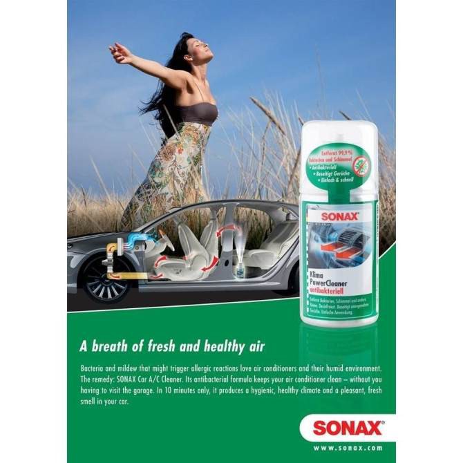 Khử Mùi Điều Hòa Ô Tô Sonax Car A/C Cleaner Ocean-Fresh 100ml