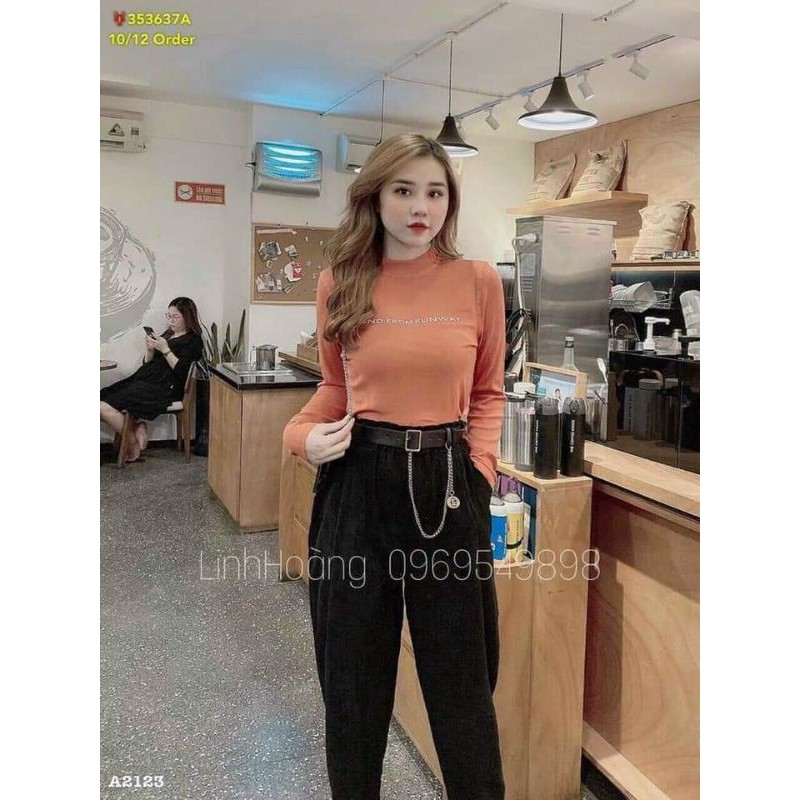 com bo  2quần nhung kèm đai
