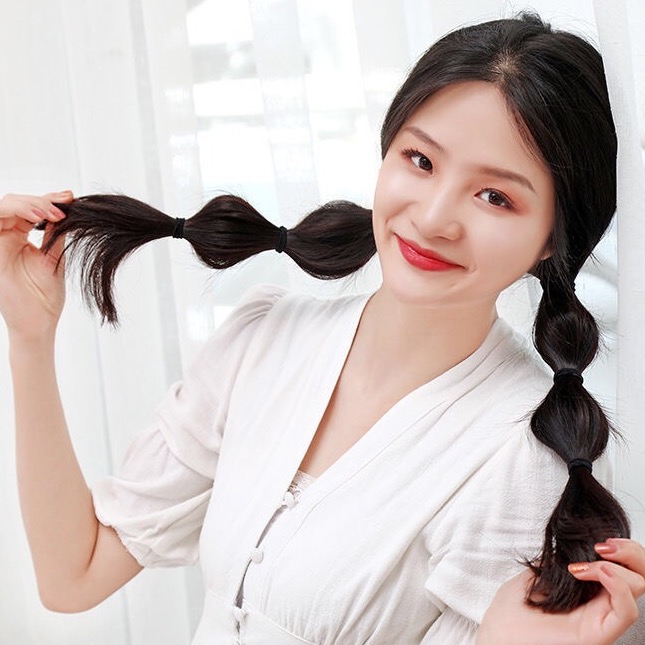 Set 100 Dây Thun Cột Tóc Co Giãn Đơn Giản Dành Cho Nữ