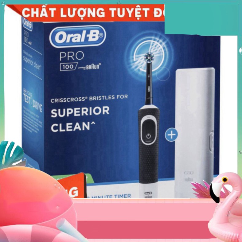 GIÁ QUÁ ĐÃ Free Ship Bàn chải đánh răng điện Oral B Pro 100 Cross Action Power Toothbrush Black chính hãng GIÁ QUÁ ĐÃ