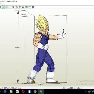 Mô hình giấy VEGETA SUPPER SAYAN 2(VER 2)