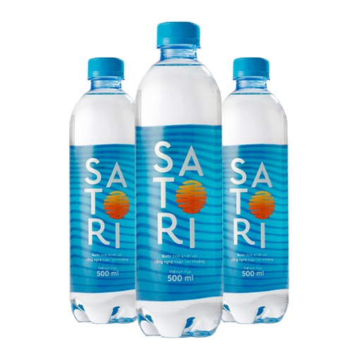 Thùng 24 chai nước tinh khiết Satori 500ml - Freeship Xtra