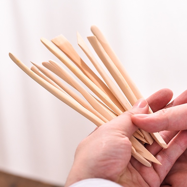 Bộ 10 Cây Gỗ Dụng Cụ Điêu Khắc Đất Sét, Điêu Khắc Nặn Tượng Làm Gốm, Làm Mô Hình Đồ Chơi Mỹ Thuật, Nặn Búp Bê