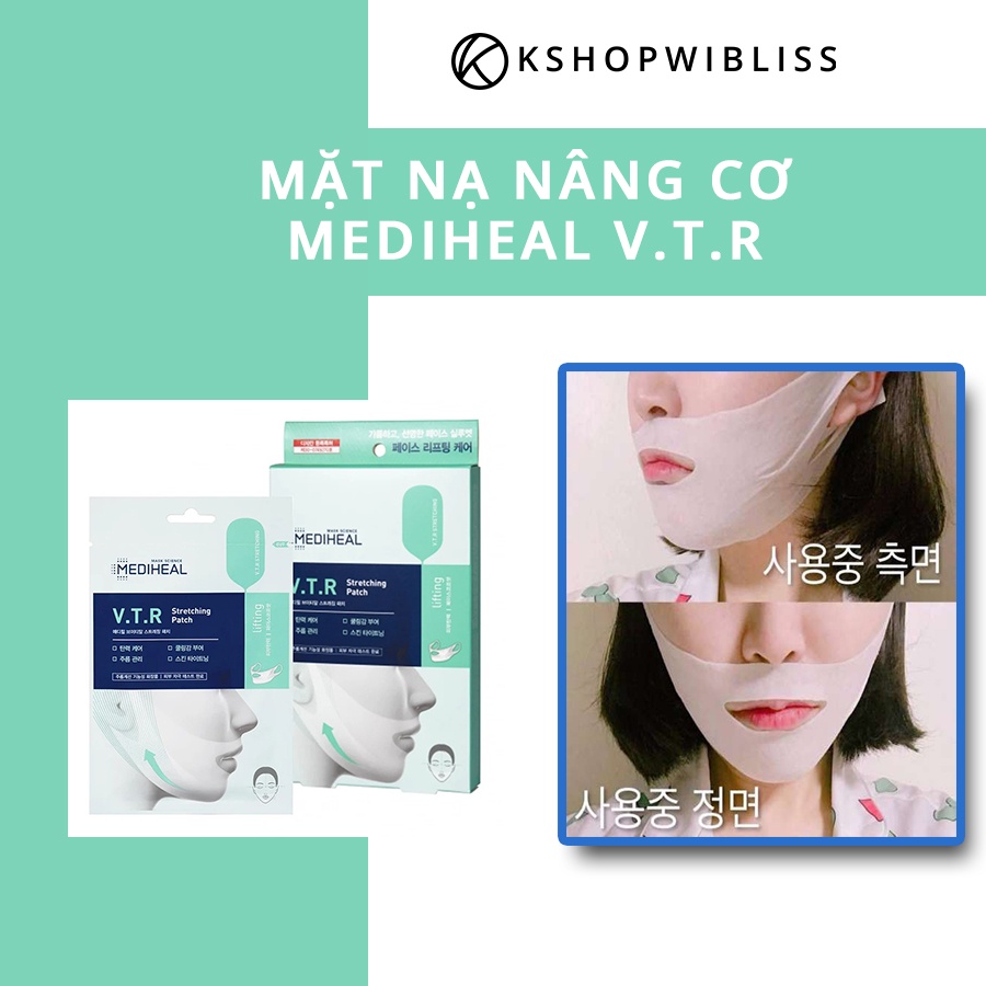Mặt nạ nâng cơ mặt V-line, săn chắc, đánh bay mỡ má nọng cằm Mediheal V.T.R Stretching Patch 23ml | BigBuy360 - bigbuy360.vn