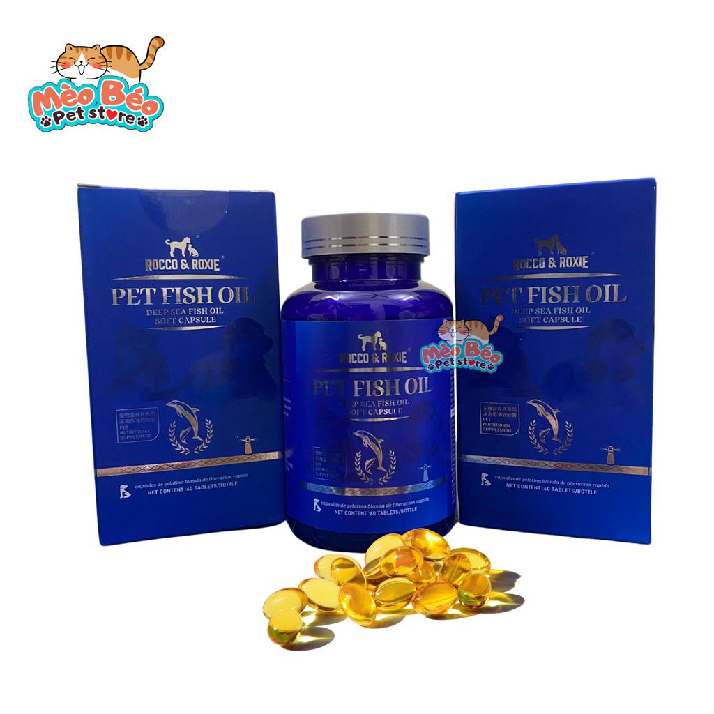 Dầu cá cho chó mèo Rocco & Roxie Omega 3 dưỡng lông, giảm rụng lông cho chó mèo, tốt cho mắt và tim mạc