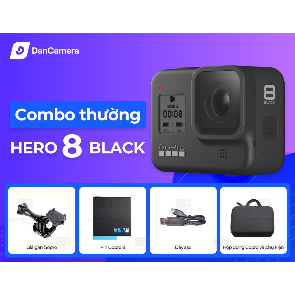 Máy quay Gopro hero 8 black bảo hành 1 đổi 1 12 tháng