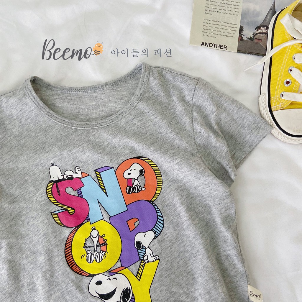 Áo thun bé trai, áo thun gé gái, áo thun trẻ em cotton Snoopy ACH02