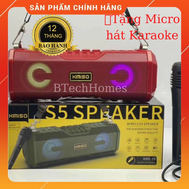 [ BH12 Tháng, Tặng Micro Hát Karaoke ] Loa Hát Karaoke KIMISO KM-S5Loa Hát Karaoke Kết Nối Điện Thoại Máy Tính