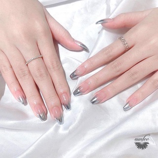 Bộ 10 móng tay giả - nailbox thiết kế tráng gương đầu móng phong cách đơn giản
