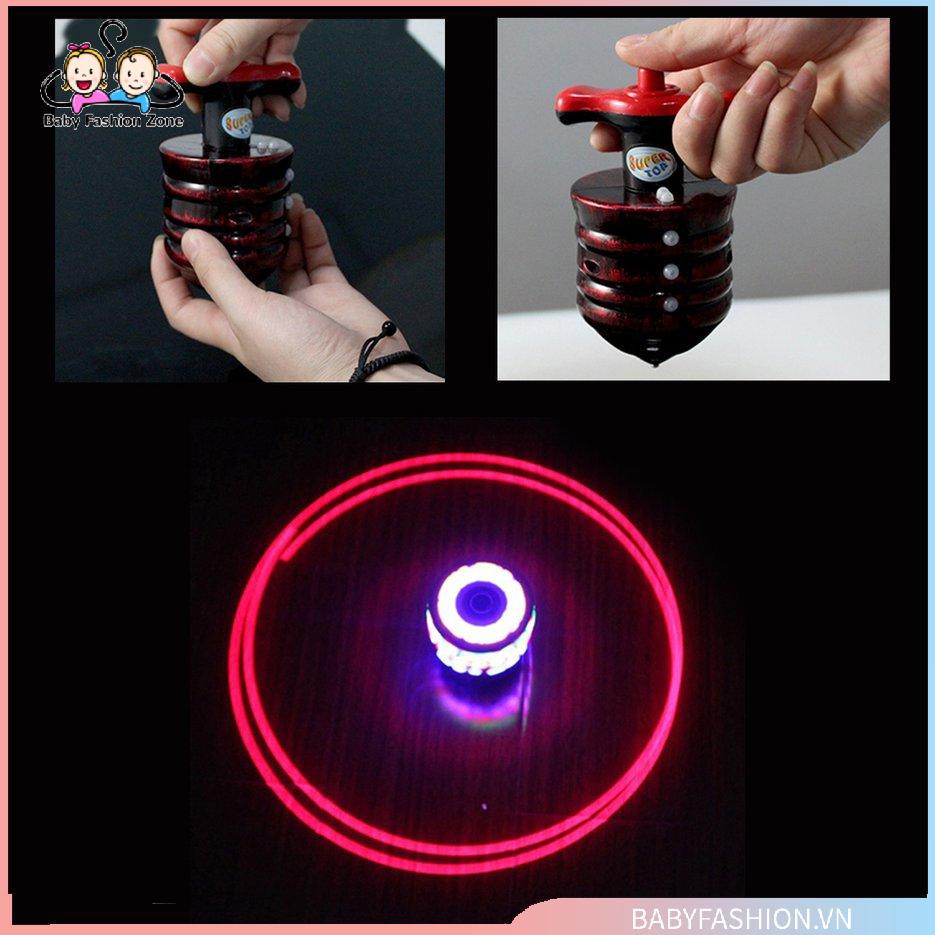 (0620) Con Quay Đồ Chơi Fidget Spinner Led Bằng Gỗ