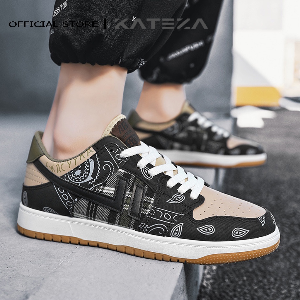 Giày thể thao sneaker nam cổ thấp chất da cao cấp phong cách trẻ trung, năng động - Kateza G53