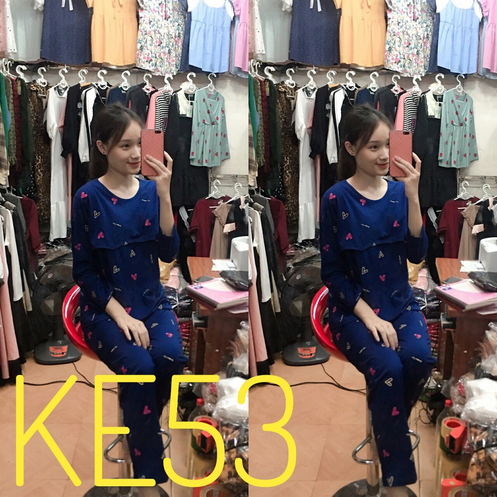 Bộ Bầu Và Sau Sinh YE2010 Chất Cotton Lật