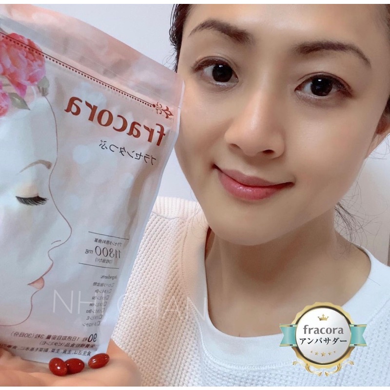 VIÊN UỐNG  ĐẸP DA NHAU THAI FRACORA WHITE PLACENTA 11,300mg  - Nhật Bản.