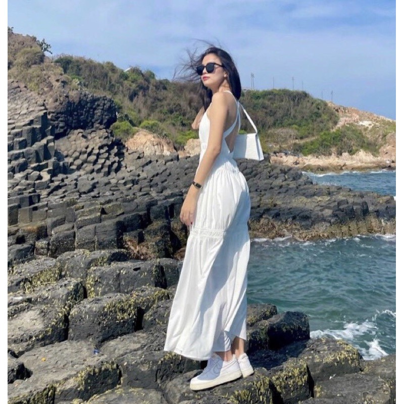 [CLIP THẬT Ở CUỐI] MAXI CỔ YẾM HỞ LƯNG CHÉO DÂY | BigBuy360 - bigbuy360.vn