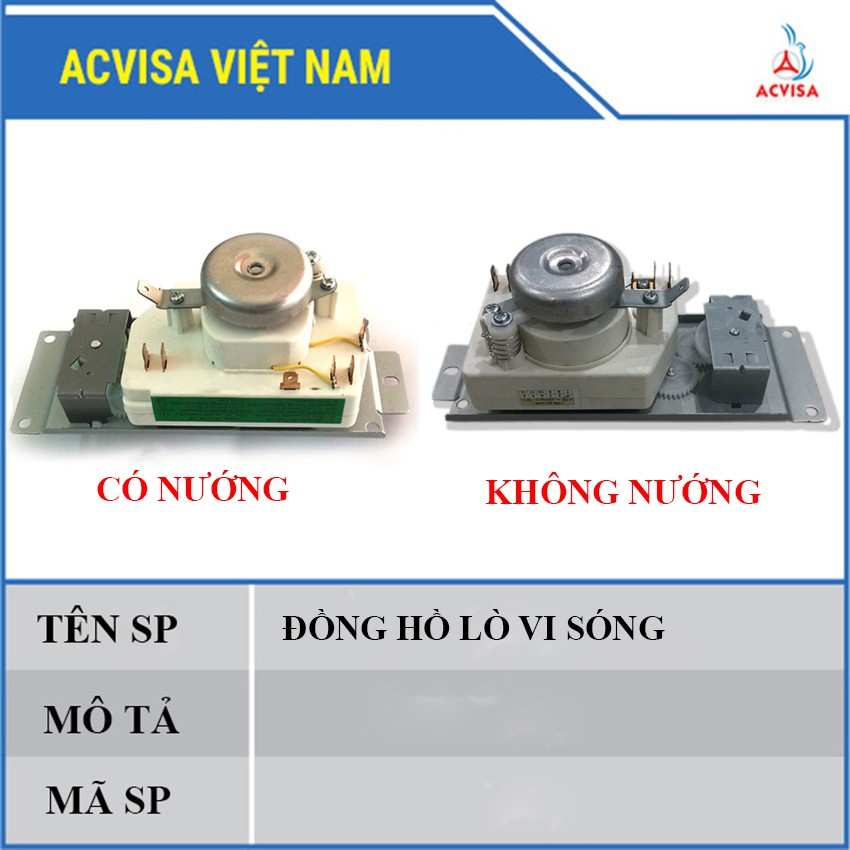 Đồng Hồ Lò Vi Sóng Loại Có Nướng; Không Nướng