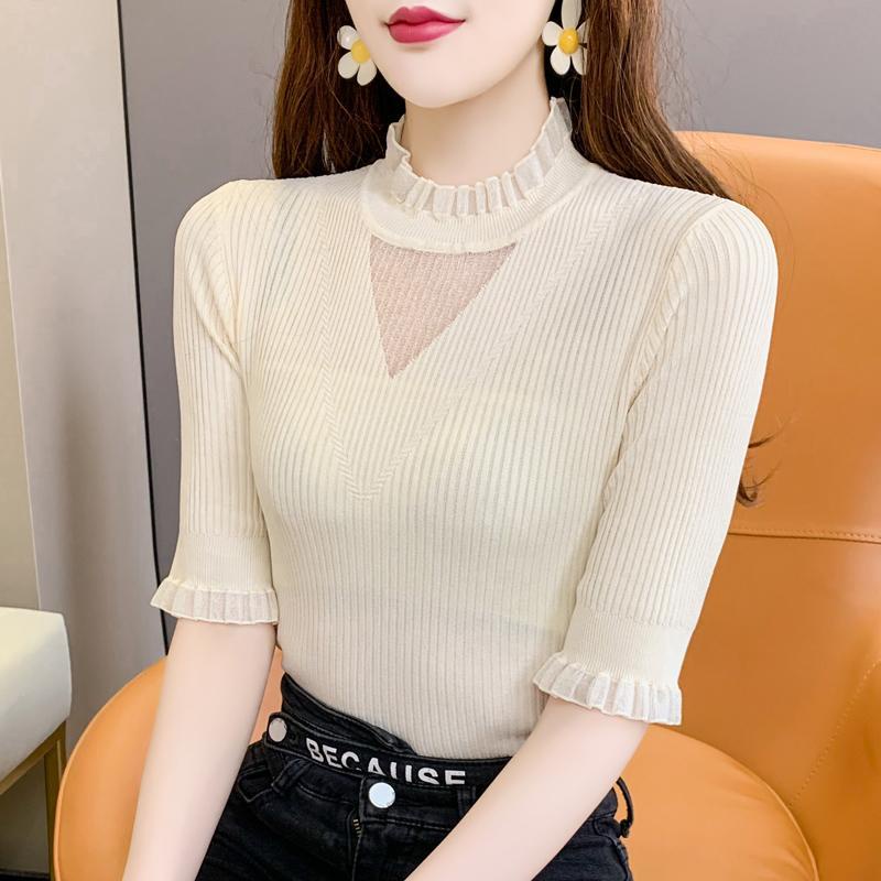 Áo Thun Tay Ngắn Chất Liệu Lụa Lạnh Thời Trang Mùa Hè Cho Nữ