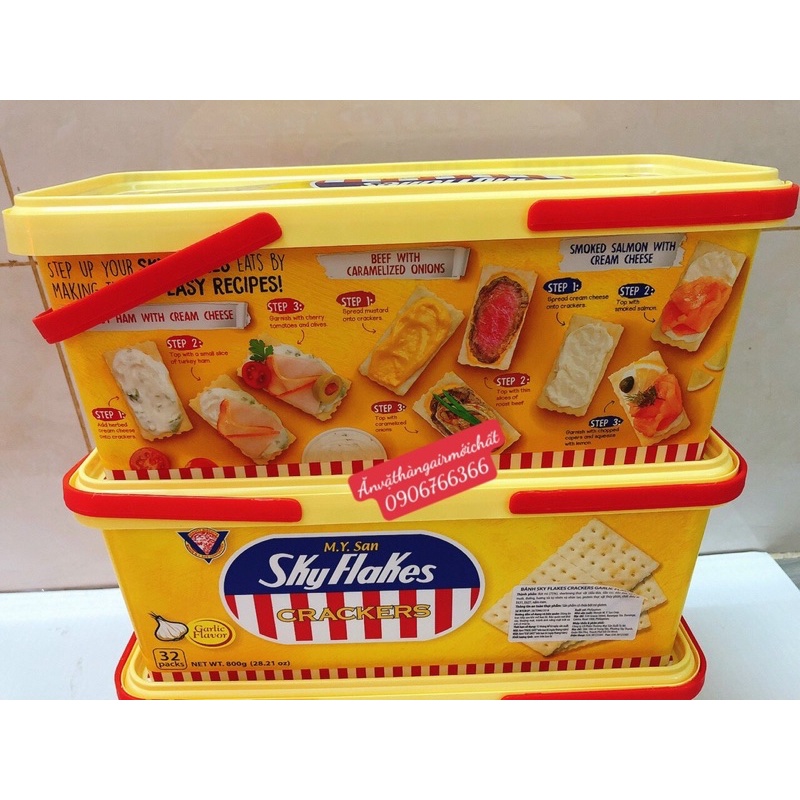 BÁNH ĂN KIÊNG SKY FLAKES HỘP LỚN 800g