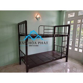 Giường sắt hộp 2 tầng sắt dày cao cấp Ngang : 1mx1m( Tầng Dưới – Tầng Trên)