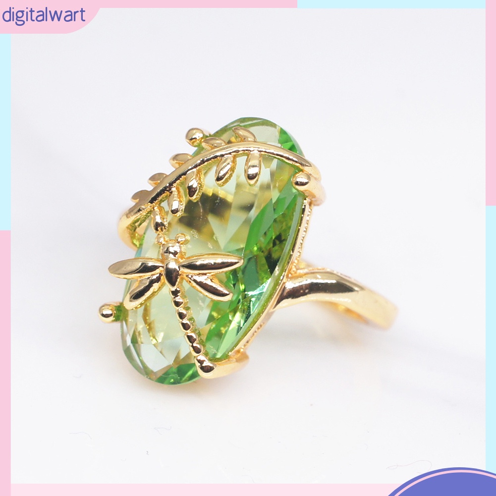 Nhẫn hợp kim hình chuồn chuồn đính đá quý nhân tạo hợp thời trang cho nữ