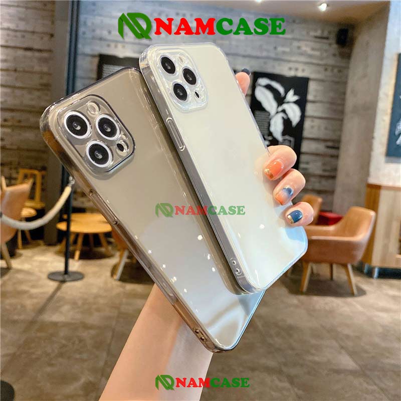 Ốp lưng iPhone Nike chống sốc viền vuông silicon trong suốt bvc cho iphone 6/6s/7/8/X/XS/XR/11/12/13 Pro Plus Max