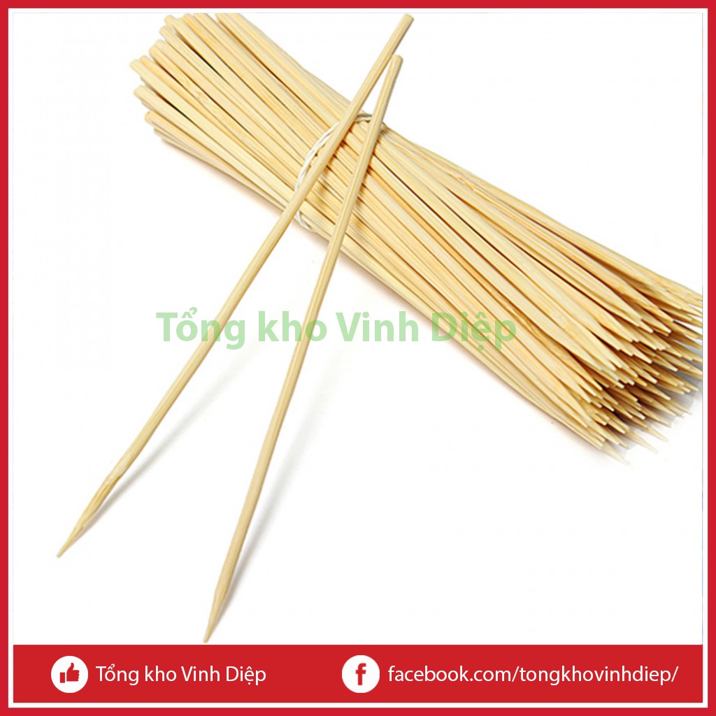 0.5kg tăm xiên que xiên thịt nướng, xúc xích, xiên viên đầu nhọn