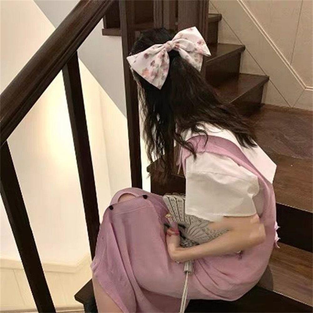 Dây Cột Tóc Thắt Nơ Lưng Phong Cách Vintage Thanh Lịch Cho Nữ
