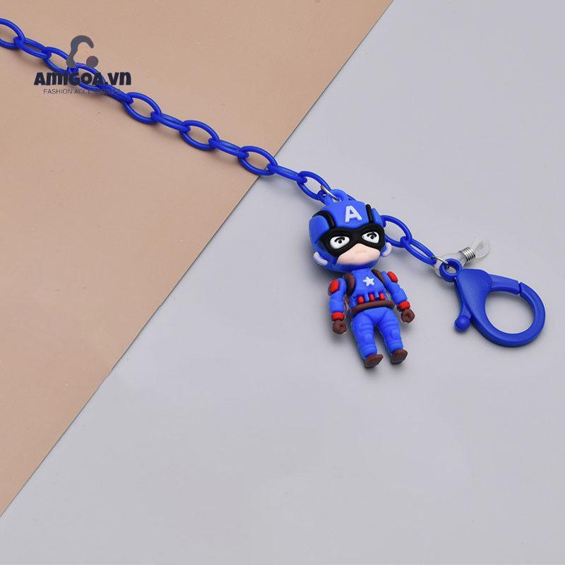 Dây Đeo Mắt Kính Bằng Acrylic Chống Trượt In Họa Tiết Hoạt Hình Marvel Thời Trang Cho Nam Và Nữ