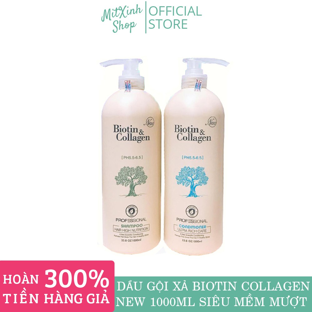 💥GIÁ RẺ VÔ ĐỊCH💥 BỘ DẦU GỘI DẦU XẢ BIOTIN CHỐNG RỤNG VÀ KÍCH THÍCH MỌC TÓC BIOTIN & COLAGEN 1000ML