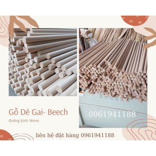 Thanh gỗ tròn gỗ dẻ gai- gỗ bích