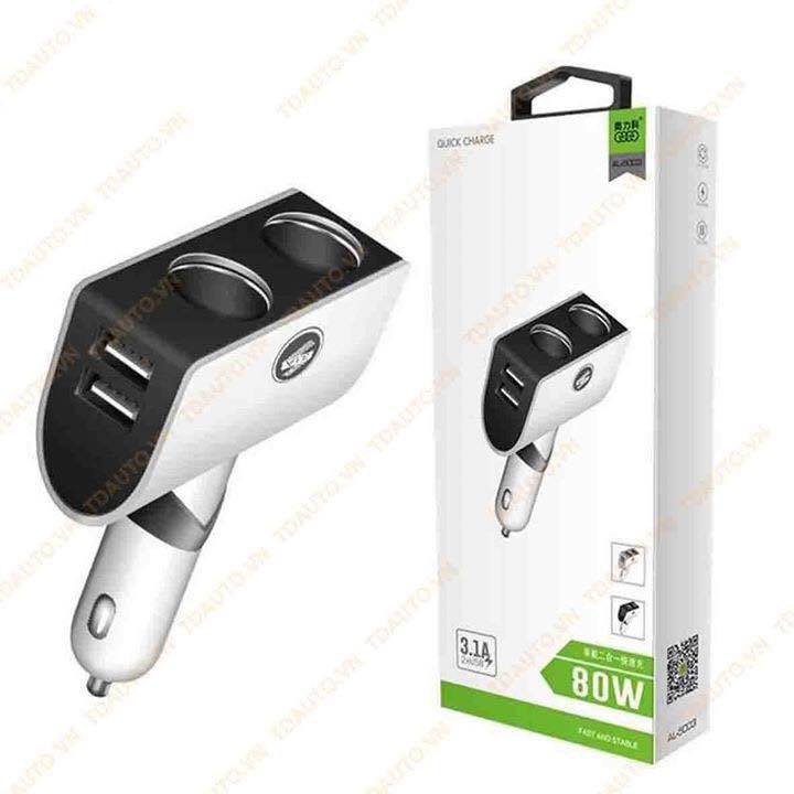 Bộ chia tẩu sạc 2 cổng USB Aolike