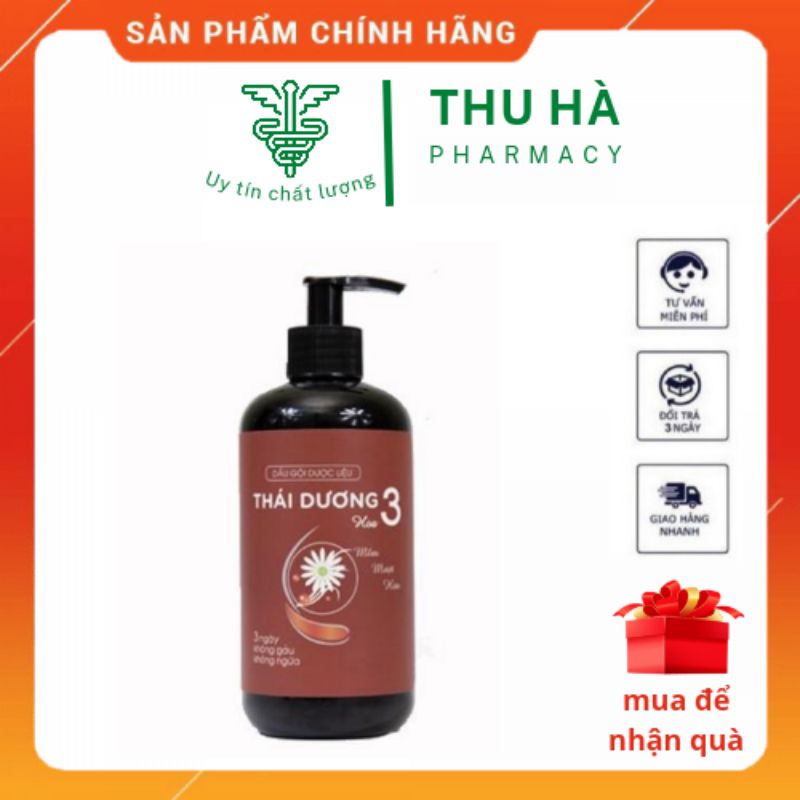 [ Chai 480ml] Dầu gội thảo dược THÁI DƯƠNG 3 dưỡng tóc giảm rụng tóc, sạch gàu ngứa hiệu quả chai 480ml