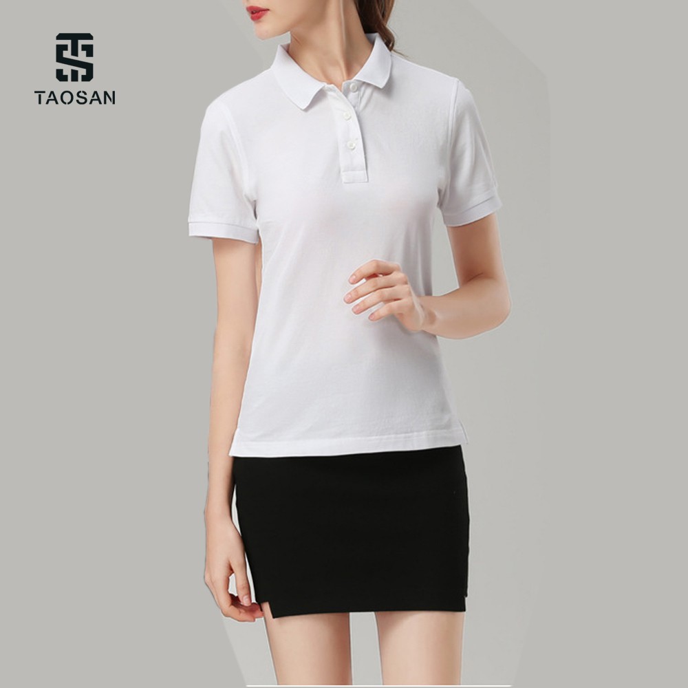 Áo Polo Nữ chất cotton thoáng mát trơn basic Phông có cổ bẻ Taosan