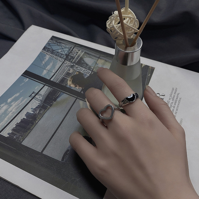 Nhẫn Hở Kiểu Dáng Đơn Giản Phong Cách Hàn Quốc